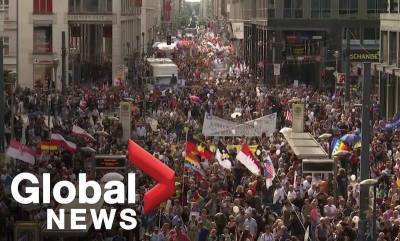 «Путин!»: демонстрация в Берлине против COVID-19 прошла под именем российского президента