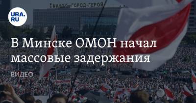 В Минске ОМОН начал массовые задержания. ВИДЕО