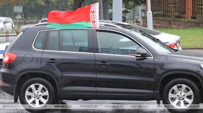 ФОТОФАКТ: Автопробег "За Беларусь!" прошел сегодня в Гродно