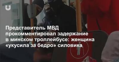 Представитель МВД прокомментировал задержание в минском троллейбусе: женщина «укусила за бедро» силовика