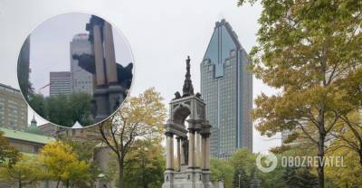 Активисты Black Lives Matter снесли памятник Макдональду в Канаде