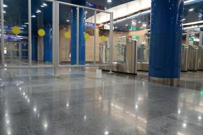 На фиолетовой линии метро Петербурга закрыли три станции