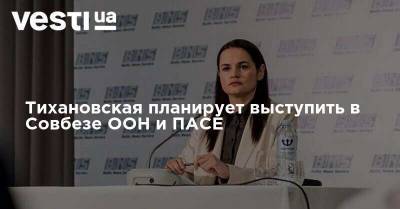 Тихановская планирует выступить в Совбезе ООН и ПАСЕ