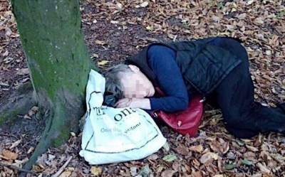 Нашли под деревом: беда случилась с женщиной в киевском парке, фото