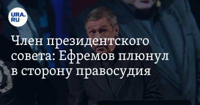 Член президентского совета: Ефремов плюнул в сторону правосудия