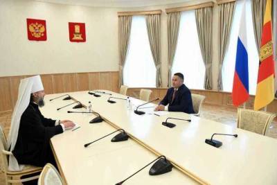 Игорь Руденя провел первую официальную встречу с новым митрополитом