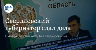 Свердловский губернатор сдал дела. Сколько элитам жить без главы региона
