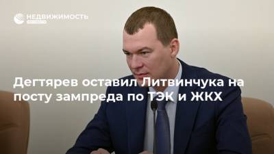 Дегтярев оставил Литвинчука на посту зампреда по ТЭК и ЖКХ