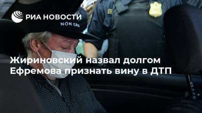 Жириновский назвал долгом Ефремова признать вину в ДТП