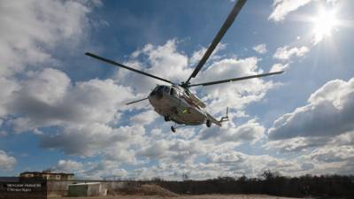 Частный вертолет Robinson 66 совершил жесткую посадку на Алтае