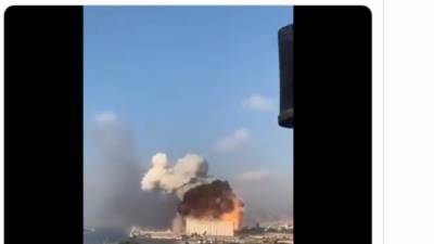 В Бейруте - крупный взрыв в районе порта, вероятно, много пострадавших