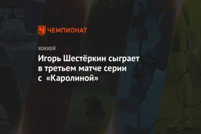 Игорь Шестёркин сыграет в третьем матче серии с «Каролиной»