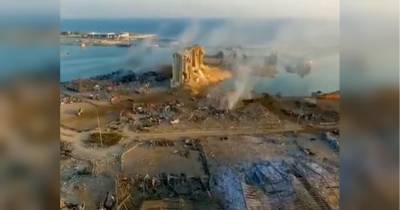 Взрыв в Бейруте: пострадавшую столицу Ливана сняли с высоты птичьего полета (видео)