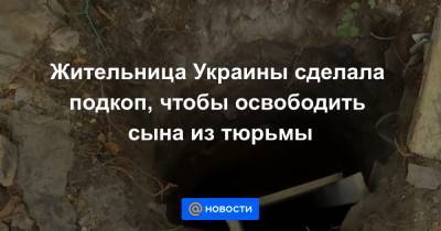 Жительница Украины сделала подкоп, чтобы освободить сына из тюрьмы