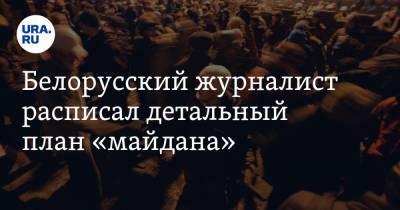 Белорусский журналист расписал детальный план «майдана»
