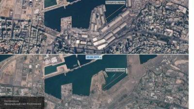 Роскосмос показал на спутниковых снимках последствия взрыва в Бейруте