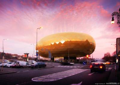 В центре Праги хотят построить «Золотое яйцо»