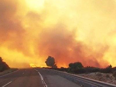 Мощный пожар близ Марселя уничтожил более тысячи гектаров земли