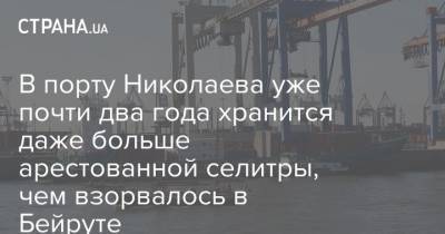 В порту Николаева уже почти два года хранится даже больше арестованной селитры, чем взорвалось в Бейруте