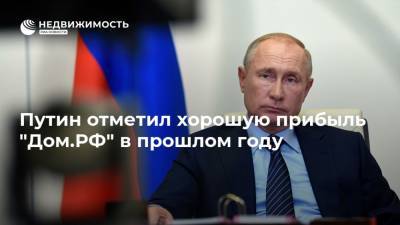 Путин отметил хорошую прибыль "Дом.РФ" в прошлом году