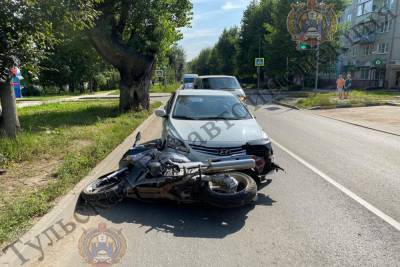 В Туле в ДТП пострадала пассажирка мотоциклиста