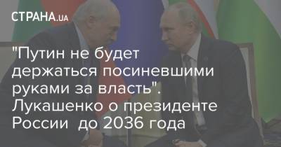 "Путин не будет держаться посиневшими руками за власть". Лукашенко о президенте России до 2036 года