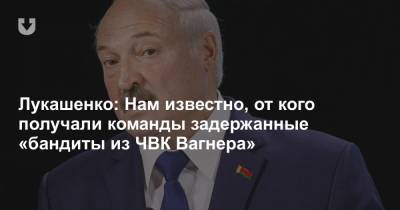 Лукашенко: Нам известно, от кого получали команды задержанные «бандиты из ЧВК Вагнера»