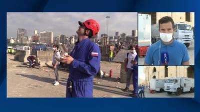 В Бейруте российские спасатели вытащили из-под завалов тела трех погибших от взрыва. Новости на "России 24"