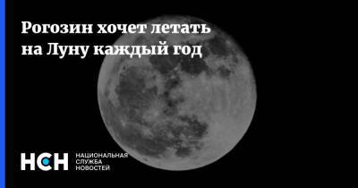 Рогозин хочет летать на Луну каждый год