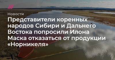 Представители коренных народов Сибири и Дальнего Востока попросили Илона Маска отказаться от продукции «Норникеля»