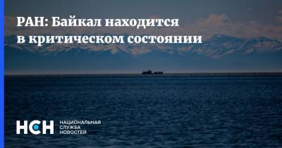 РАН: Байкал находится в критическом состоянии