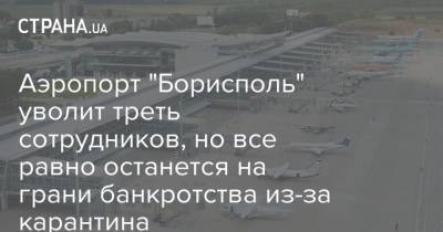 Аэропорт "Борисполь" уволит треть сотрудников, но все равно останется на грани банкротства из-за карантина