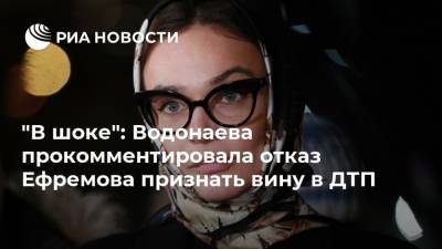 "В шоке": Водонаева прокомментировала отказ Ефремова признать вину в ДТП