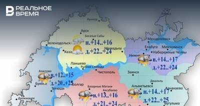 Сегодня в Татарстане ожидаются грозы и до +25 градусов