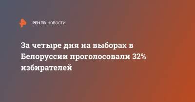 За четыре дня на выборах в Белоруссии проголосовали 32% избирателей
