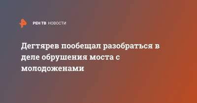 Дегтярев пообещал разобраться в деле обрушения моста с молодоженами