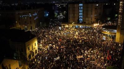 7 раз подряд: по всей стране прошли митинги протеста против Нетаниягу