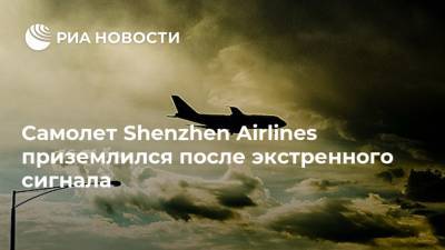 Cамолет Shenzhen Airlines приземлился после экстренного сигнала