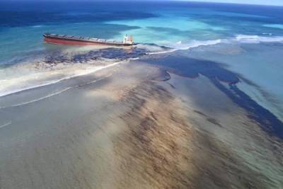 Почти тысяча тонн нефтепродуктов вытекла в океан из японского судна у Маврикия