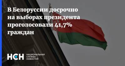 В Белоруссии досрочно на выборах президента проголосовали 41,7% граждан