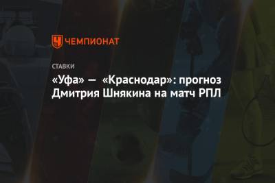 «Уфа» — «Краснодар»: прогноз Дмитрия Шнякина на матч РПЛ