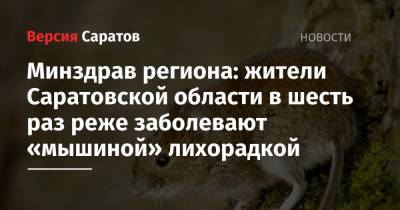 Минздрав региона: жители Саратовской области в шесть раз реже заболевают «мышиной» лихорадкой