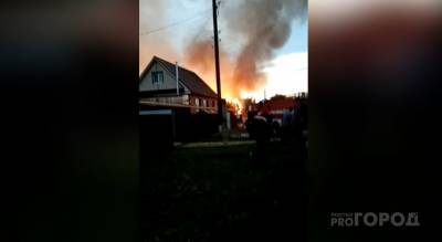 В Мариинско-Посадском районе дотла сгорел жилой дом