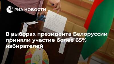 В выборах президента Белоруссии приняли участие более 65% избирателей