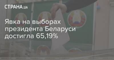 Явка на выборах президента Беларуси достигла 65,19%