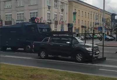 В Минск пригнали водометы для разгона митингов