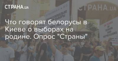 Что говорят белорусы в Киеве о выборах на родине. Опрос "Страны"