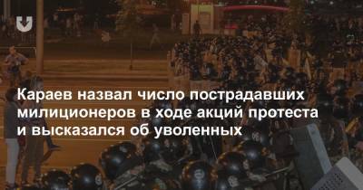 Караев назвал число пострадавших милиционеров в ходе акций протеста и высказался об уволенных