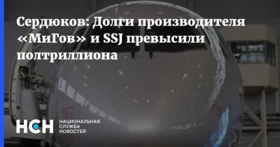 Сердюков: Долги производителя «МиГов» и SSJ превысили полтриллиона