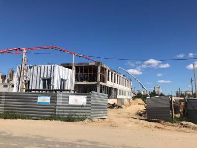 Строительство второго этажа гимнастического зала началось в Заволжье